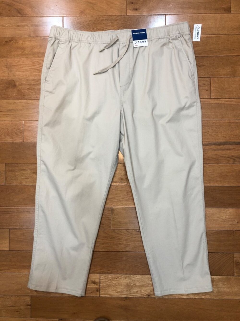 NWT Old Navy Men's Modern Jogger Built In Flex Pull On Pants Khaki Beige Sz XXL
